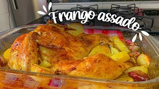 FRANGO ASSADO NO FORNO COM BATATA SUPER SUCULENTO E FACIL [upl. by Boice]