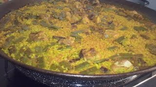 paella valenciana  pollo y judías verdes [upl. by Ennaeerb]