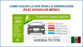 COMO SACAR CITA PARA VERIFICAR AUTOMÓVIL EN EL ESTADO DE MÉXICO 2024 [upl. by Hanoy]