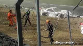 Ginetta G50 crash and driver argument at brands hatch [upl. by Bultman227]