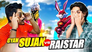 Raistar Vs GyanSujan 1 Shot 1 Kill Challenge again  Face Reveal  Free Fire Max [upl. by Ecidnarb]