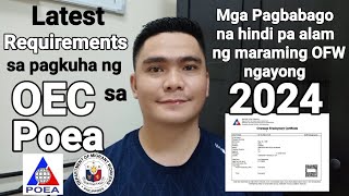 UPDATED REQUIREMENTS SA PAGKUHA NG OEC SA POEA 2024  POEA APPOINTMENT [upl. by Montanez]