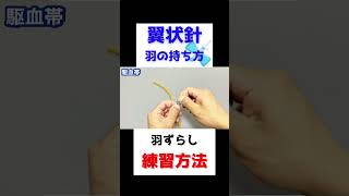 翼状針の使い方 採血コツ 翼状針 注射のコツ [upl. by Steinberg]