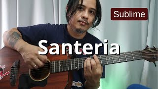 Santeria chords reggae guitar tutorial and lessons  Sublime [upl. by Ynattyrb]