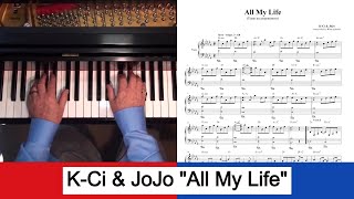 All my life  KCi amp JoJo piano accompaniment [upl. by Ahsiemat995]