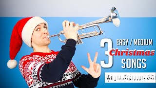 3 CHRISTMAS SONGS on Trumpet EASY to MEDIUM [upl. by Roderica754]