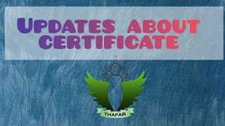 certificate updates [upl. by Anifled302]