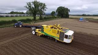 Harvesting Potatoes in Perthshire with Ploeger AR4BX selfpropelled 4 row harvester  October 2021 [upl. by Camellia]