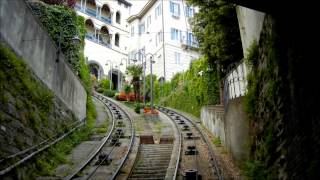 Italy  The Cittá Alta funicular railway in Bergamo [upl. by Dearborn]