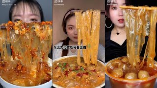 GLASS NOODLES EATING 🍜  ASMR  EATING SOUNDS  MUKBANG COMPILATION 39 [upl. by Gautious]