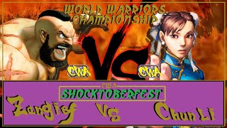 ULTRA STREET FIGHTER IV XBOX 360One SHOCKTOBERFEST CWA World Warriors Title Zangief v Chun Li [upl. by Tenay]