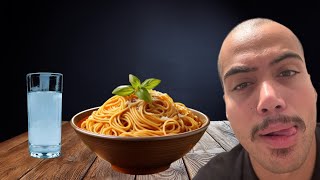 ASMR FOOD VIDEO EATING SPAGHETTI AND WATER WITH ME [upl. by Buyse]