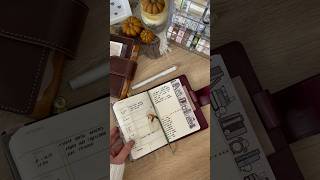 Moleskine pocket weekly planning🤎 plannercover plannercommunity leather journaling [upl. by Oinotla]