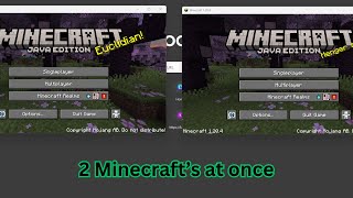 How To Run 2 Minecraft JAVA Accounts At Once [upl. by Onej]