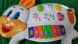 🌈 CUTE COLORFUL RABBIT PIANO FOR KIDS [upl. by Anaeg168]