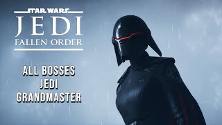 Star Wars Jedi Fallen Order ALL BOSSES DEFEATED Jedi Grandmaster [upl. by Hahcim]