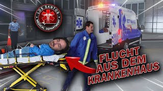 ICH FLÜCHTE MIT DER KRANKENTRAGE IN GTA 5 RP [upl. by Ailana]