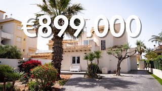 Beachfront villa in Playa Flamenca Orihuela Costa 🇪🇸 [upl. by Hakeber]