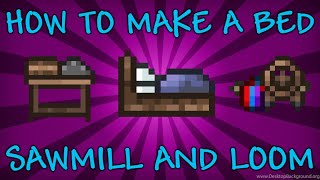 Terraria Beginners Guide HowTo  How To Craft A Bed Sawmill And Loom [upl. by Glennon88]