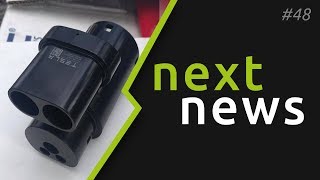 nextnews 48  Tesla CCS Adapter gesichtet EAuto Quote in Norwegen Audi etron Abholung [upl. by Enaek889]