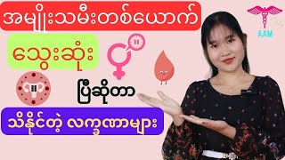 အမျိုးသမီးတစ်ယောက်သွေးဆုံးတဲ့အခါပြတတ်တဲ့လက္ခဏာများ [upl. by Rehotsirhc]