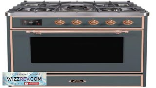 Majestic II 30 Inch Dual Fuel LP Freestanding Range Blue Grey WCopper Review [upl. by Hudis330]