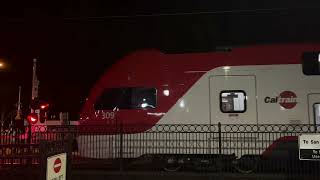 Caltrain Stadler Kiss EMU Making Test Stop at Mountain View Station [upl. by Somar413]