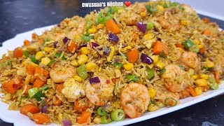 Cook my crowd pleasing Shrimp Fried Rice with mesimple curry fried rice Ghanaian way [upl. by Jeanne]