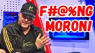 Phil Hellmuth FREAKS Out 109400 High Stakes Meltdown [upl. by Norha493]