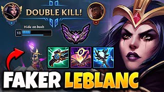 T1 Faker Leblanc vs Taliyah  MID  Patch 142 Korea Master [upl. by Doralin]