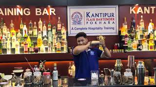 Bartender Training Center Kantipur hotel training 9779803109478  Cocktails  Whiskey Sour [upl. by Pepi]