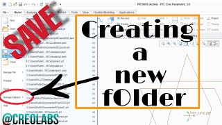 Change Working Directory In CREO  Create a New Folder [upl. by Bedwell]