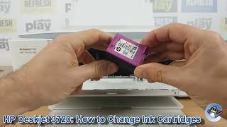 HP Deskjet 3720 How to ChangeReplace Ink Cartridges [upl. by Leind]