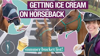 Getting Ice Cream With My Horse  GOPRO Hack Out With Me  Equitation Station [upl. by Onailime]