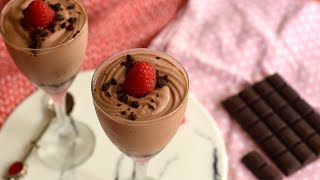 Easy Eggless Chocolate Mousse Recipe  2 Ingredients Chocolate Mousse Recipe [upl. by Lahsiv588]