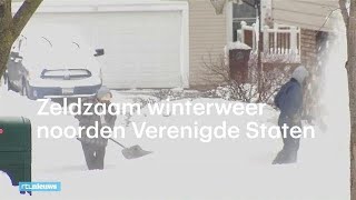 Zeldzaam winterweer noorden VS ‘In jaren niet zo veel sneeuw gezien’  RTL NIEUWS [upl. by Sigismond]