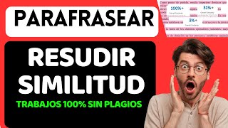 😱Parafrasear TEXTOS ONLINE GRATIS SIN PROGRMAS Tus artículos sin plagio Las mejores Webs 📕2024 [upl. by Zeke]