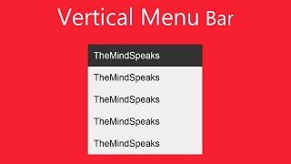 Vertical Menu Bar  HTML amp CSS  TheMindSpeaks [upl. by Davis]