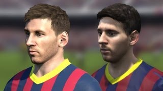 FIFA 14 vs PES 14 Head to Head Faces 3 angles view  Barcelona  HD 1080p [upl. by Norahs]