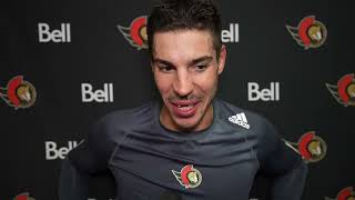 DJ Smith Travis Hamonic and Max Guenette Post Practice Media Availability [upl. by Thistle]