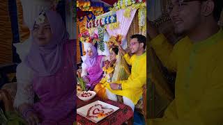 মিম এর হলুদ এ আমি ও আশা indiandestinationwedding mehedianondovlog wedding dance dancecover [upl. by Nannoc]