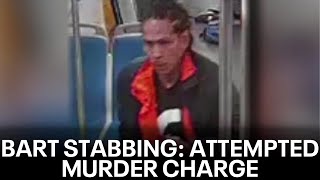 BART stabbing suspect faces attempted murder charge  KTVU [upl. by Nnair]