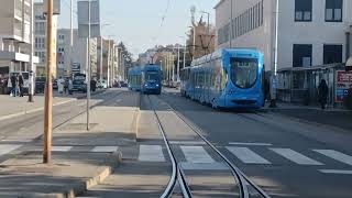 Trams Zagreb 485  ZET trams Remiza Ljubljanica  Zagreb [upl. by Ayadahs]