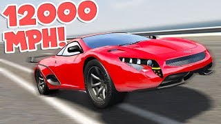 This Car Goes 12000 MPHYes Really  BeamNG Drive NEW SPEED RECORD [upl. by Anar599]