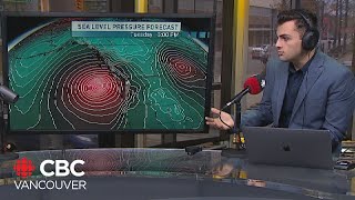 First signs of bomb cyclone impact as winds pick up along Vancouver Island coast [upl. by Laerdna]