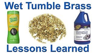 Problems wet tumbling Brass is dingy gray or tarnished reddish hue Here are my lessons learned [upl. by Beattie]