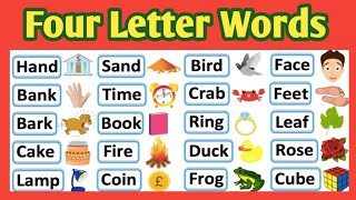 Four Letter Words Reading Words  4 Letter Words In English  Sight Words 4 Letter Words For Kids [upl. by Aidnac772]