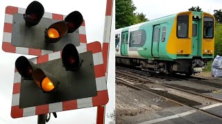 Speed Restriction Before Upgrade at Yapton Level Crossing West Sussex [upl. by Nerac]