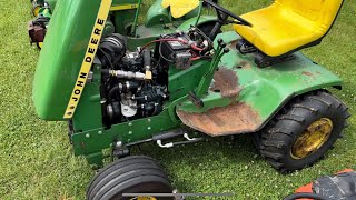 Diesel John Deere 140 2 cylinder Kubota Garden Tractor [upl. by Ellata576]