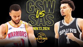 Golden State Warriors vs San Antonio Spurs Full Game Highlights  Nov 23 2024  FreeDawkins [upl. by Ketchan610]